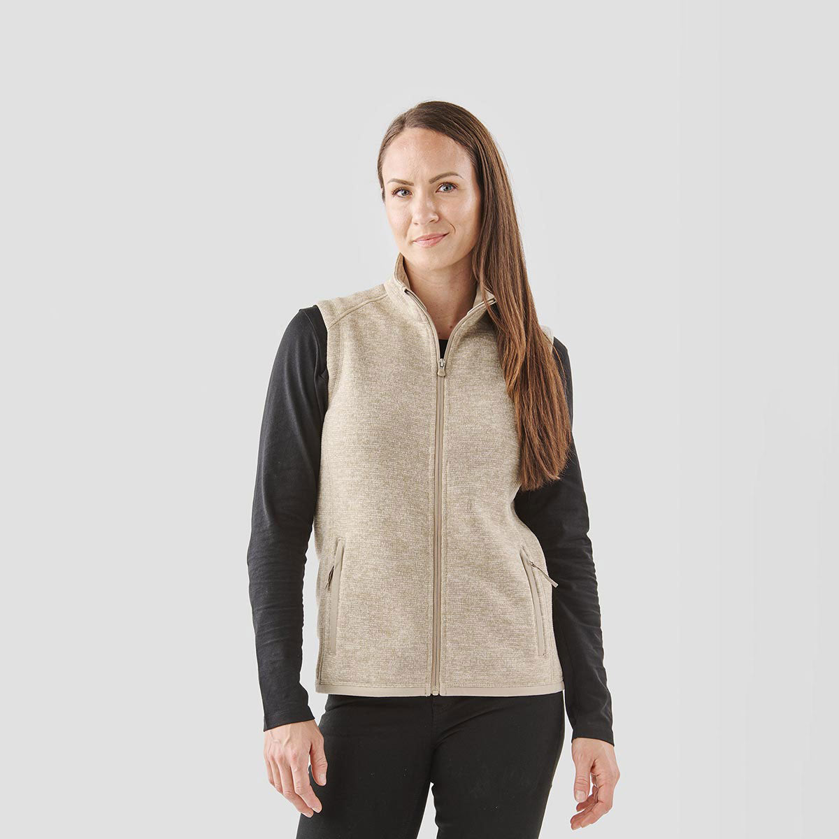 Womens 2023 Fall Reversible Vests Sleeveless Fleece Jacket Zip Up Hoodie  Pockets Long Warm Winter Coat Outerwear