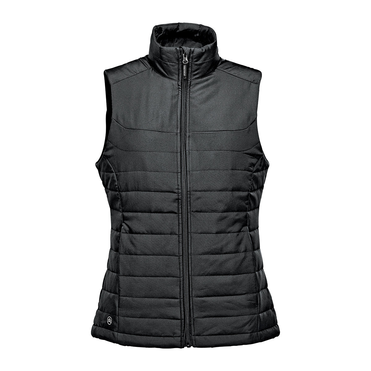 Black quilted vest ladies sale