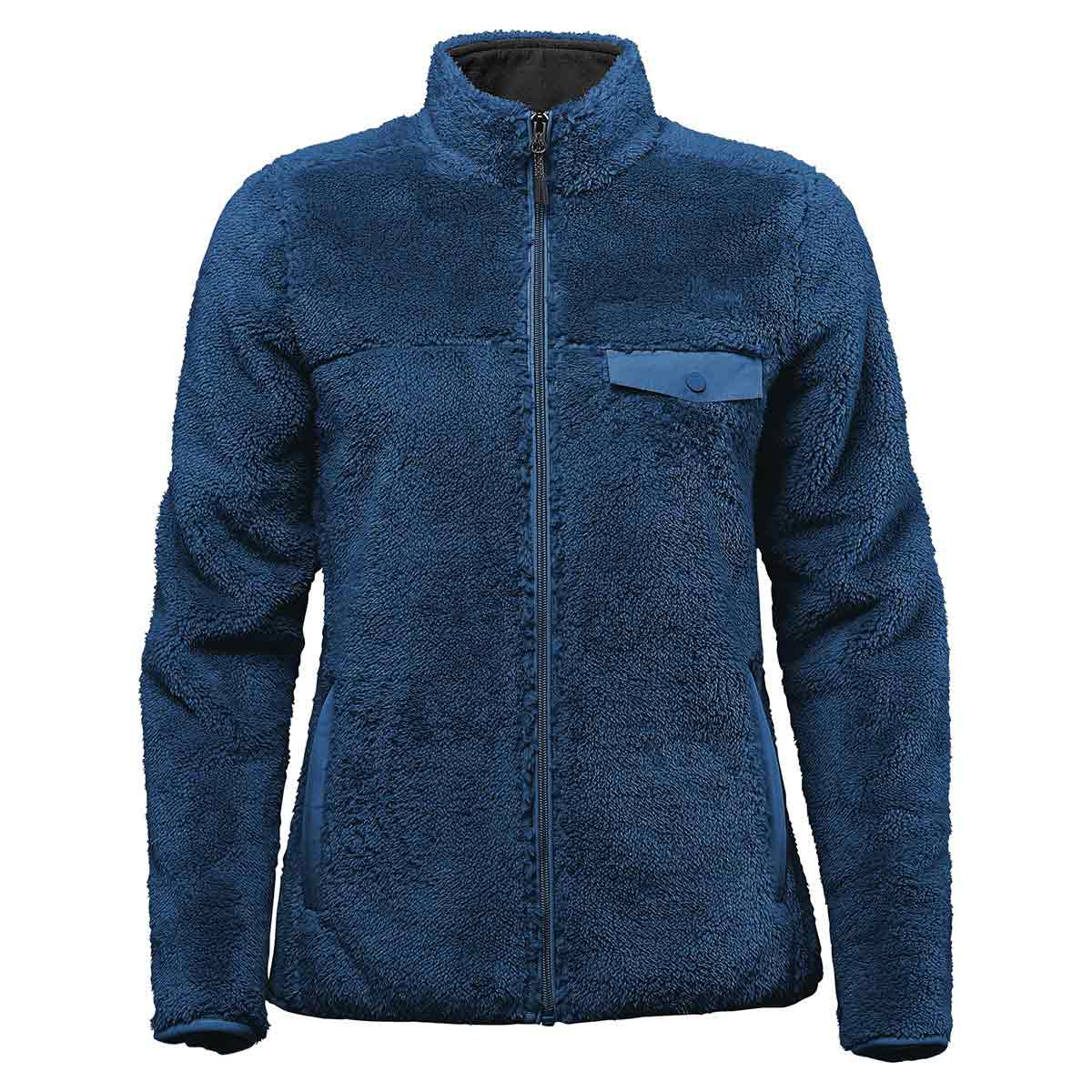 NWT Fabletics Larissa blue Fleece faux Sherpa 1/2 zip pullover jacket  womens XXL