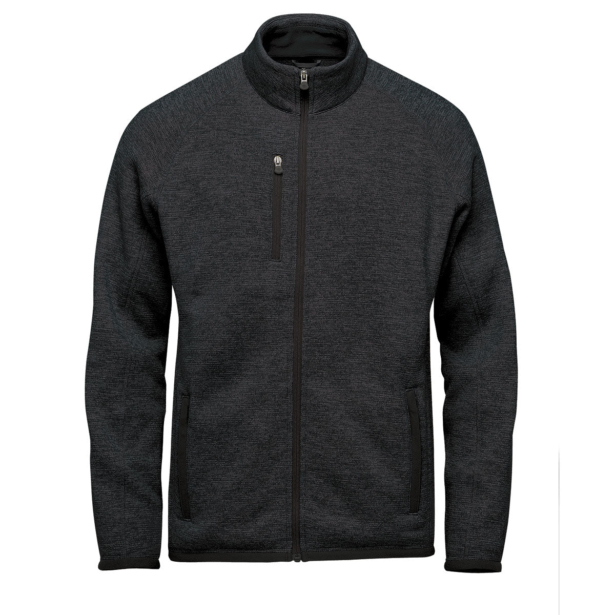 Men's Avalanche Wear Fleece Knit Jacket Size XL, Dark Gray Zippered Pockets  